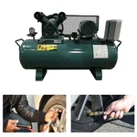 Air Compressor 210Ltr with 3HP Head & 3HP Motor (Double cylinder) with V-Belt & Pulley Belt Guard, AutoCut