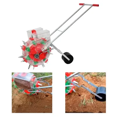 Double Barrel Manual Seeder and Fertilizer for Agriculture Purposes