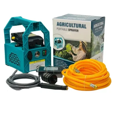 Heavy Duty Double Motor Portable Battery Sprayer, 12V 12Ah Battery With 10 meter Premium Braided Hose Pipe
