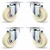 Heavy Duty 40 MM Double Bearing Plate Swivel Type caster Wheel ( Pack of 4)