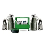 Double Bucket (2x25 Liters) Double Power Milking Machine With 1 HP Marathon Motor, 350 LPM Pump and 50 Feet Vacuum Pipe