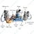Double Bucket (25Lx2) Milking Machine with 3HP Motor, 6.5HP Engine and HTP