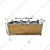 14 x 34 x 14 inch Stainless Steel Double Burner Golden Pattern Gas Bhatti for Catering Business Purpose