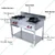 Commercial Stainless Steel Double Indian and Wok Burner Gas Bhatti