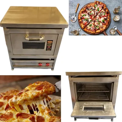 Commercial Gas Operated 12 x 18 Inch Double Burner Pizza Oven