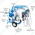 Commercial Double Cluster Milking Machine, Tank Capacity 18 Liter with Free Accessories 