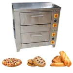 Commercial Stainless Steel 16 x 30 inch Double Deck Electric Pizza Oven