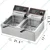 Commercial Stainless Steel Double Deep Fryer 6+6 Litres