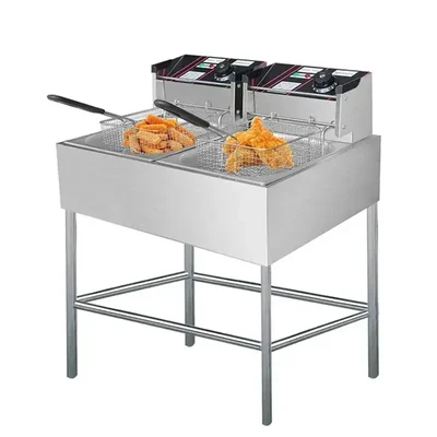 Heavy Duty 5L + 5L Electric Deep Fat Fryer with Stand