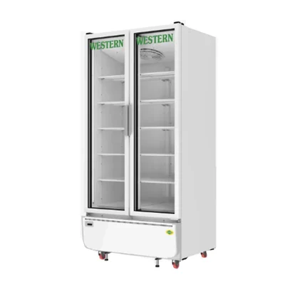WESTERN 908L Double Door Visi Cooler, SRC1050HC-GL for Commercial Outlets and Supermarkets