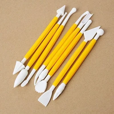 Double Ended Cake Decorating Sugar Craft & Clay Modelling Plastic Tool Kit