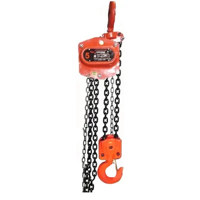 Ferreterro 5 ton Chain Pulley Block (Gold) With 10 mm Load Chain - Double Fall (ISI Marked) (Chain Length-3m)