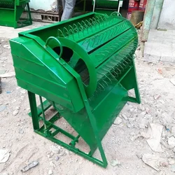 Double Gear Pedal Operated 2 Feet Paddy Thresher Machine With Wooden Strips