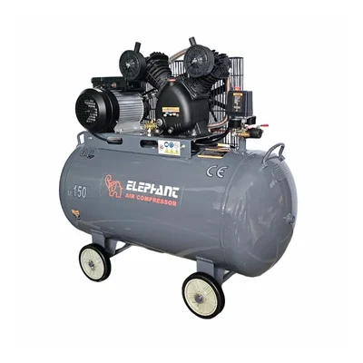 Elephant 150 Litres Double Head Air Compressor with 3 HP Motor, 10 Bar Max. Pressure - 6 Months Warranty (AC-150)