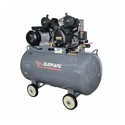 Elephant 150 Litres Double Head Air Compressor with 3 HP Motor, 10 Bar Max. Pressure - 6 Months Warranty (AC-150)