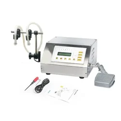 Digital Double Head Liquid Filling Machine Manual & Automatic Control (2-3500ml) for Low Viscosity Oil, Milk