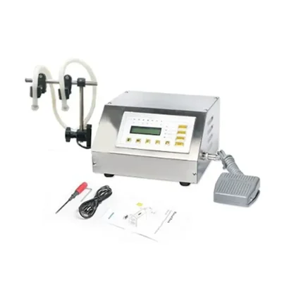 Mahalaxmi Digital Double Head Liquid Filling Machine Manual & Automatic Control (2-3500ml) for Low Viscosity Oil, Milk