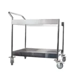 Vinayak Machine Double Layer (2 Shelves) Trolley for Catering Service with Castor Wheels and Stainless Steel Body