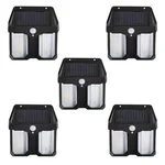 Gramstrong Double LED Solar Lamp Outdoor Garden Solar Wall Light for Induction Lamp, Villa, Home & Decoration Pack of 5