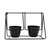 Double Metal Planter Pots with Unique Swing Design Stand, Used for Home Decoration Purpose
