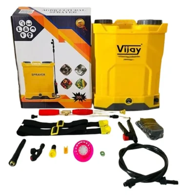 Vijay Agro 12V 8Ah Double Motor Battery Operated Sprayer, 20 Liter Tank for Agricultural & Garden Pest Control