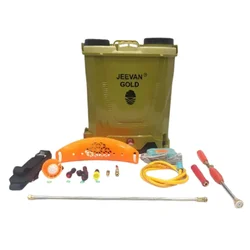 Jeevan Gold 20 liter Double Motor Super Premium 12V, 12AH Battery Sprayer | Suitable for Agriculture, Garden, Nursery