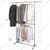 Premium Quality 400lb Double Pole Telescopic Stainless Steel Clothes Rack Retail Essential