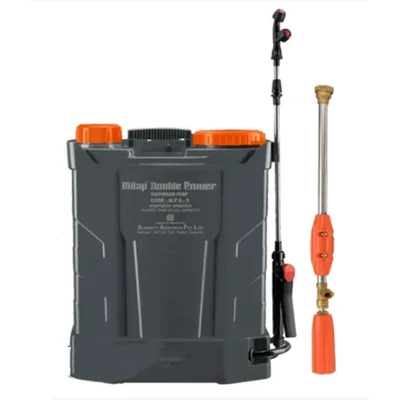 Milap 20 Liter, Double Power Battery Operated Knapsack Sprayer With 12V 12 Ah battery | MPS-5