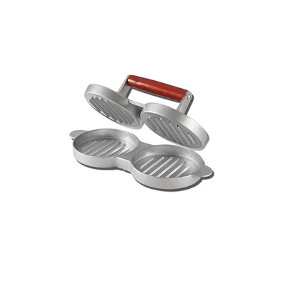 Smart Chef 4.5" Diameter Double Burger Press, Manual Patty Maker (HSW0584)(Pack-1 pc)