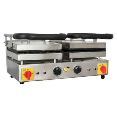 Electric Double Sandwich Griller with Spring Lock, 26X15X16 Inch, 5kw