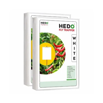 HEDO Eco A4 Size White Sticky Trap | Large Double Sided Glue Sheets for Sucking Pest Control Against Flower Thrips