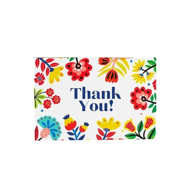 3x2 Inch, Double Side Printed Thank You Card for Small Businesses, Gift Cards, Food Packaging Card(Pack-100 Pcs )