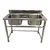 Gurubhai 45 x 24 x 32+6 inch Double Sink with Stainless Steel Body