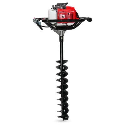 BALWAAN 63 cc 2 Stroke Powerful Heavy Duty Petrol Earth Auger with 4 Inch Double Spiral Bit Suitable for Digging Holes, Plantation & Fencing Purpose |BE-63