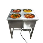 Mira Steel 4 Pots Electric Bain Marie 4 Litre Capacity, 3KW Power and Double SS Body