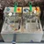 Table Top Stainless Steel 8L+8L Electric & Gas Operated Double Pan Deep Fryer With Rotary Switch, 3500W