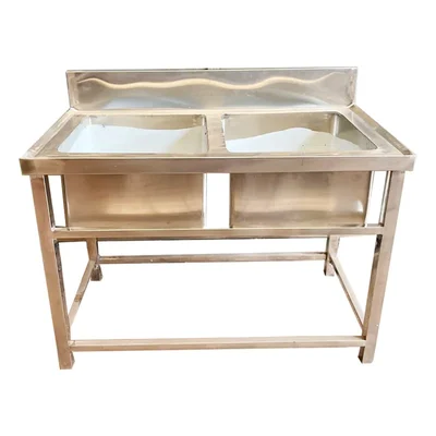 Stainless Steel Double Utility Sink for Commercial Purposes