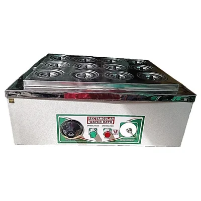 Heavy Duty 12 Holes Rectangular Double Wall with Thermostatic Control Water Bath