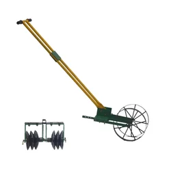 Heavy Duty 17 inch Manual Double Wheel Harrow with 3 X 3 Disc Attachment