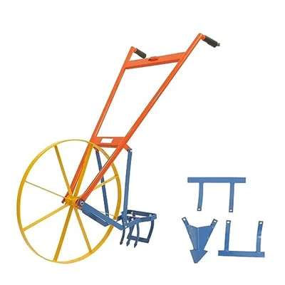 Yuvcon Manual Wheel Hoe | Weeder with 3 Attachments for Loosening Soil, Digging Trench & Weeding