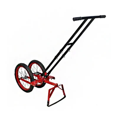 Double Wheel Harrow (GNDWH-708-3) Manual Garden Weeder with 12 Inch Weeder Attachment