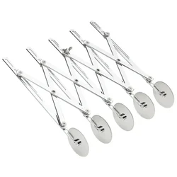 Stainless Steel Expandable 5 Wheel Dough Cutter for Pastry,Pizza, Pasta, Cakes & Cookies 