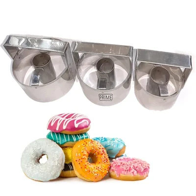 Alloy Steel 3 Sizes Doughnut Cutter for Baking Purpose