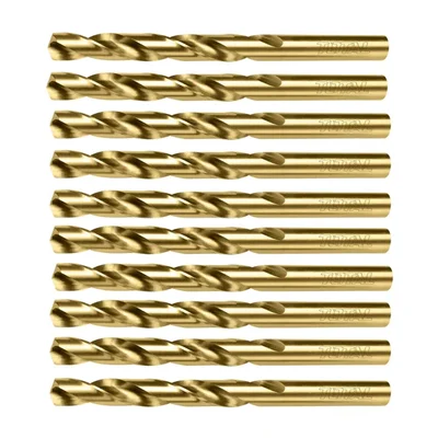 Total 10 Pcs 4 mm HSS Drill Bit for Wood, Metal and Plastic (TAC100403) - Pack of 4