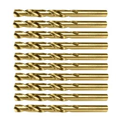 Total 10 Pcs 4 mm HSS Drill Bit for Wood, Metal and Plastic (TAC100403) - Pack of 4