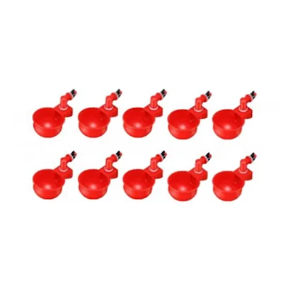 Chicken Drinker Cups, Automatic Water Refill Drinker for Poultry Farm(Pack-10 pcs )