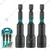 Total 3pcs 8 mm Magnetic Nut Driver Bit Set 65mm Long (TAC270831) - Pack of 3