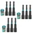 Total 3pcs 8 mm Magnetic Nut Driver Bit Set 65mm Long (TAC270831) - Pack of 3
