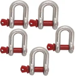 Heavy Duty G80 Alloy Steel 1 Ton Screw Pin Type D Shackle For Lifting (Pack of 5)