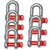 Heavy Duty G80 Alloy Steel 4.75 Ton Screw Pin Type D Shackle For Lifting (Pack Of 7)